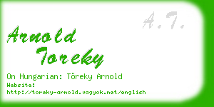 arnold toreky business card